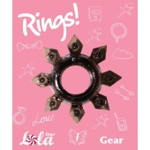 Чёрное эрекционное кольцо Rings Gear - Lola Games - в Новокуйбышевске купить с доставкой