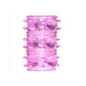 Розовая насадка на пенис Rings Armour - Lola Games - в Новокуйбышевске купить с доставкой