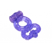 Фиолетовое эрекционное кольцо Rings Treadle с подхватом - Lola Games - в Новокуйбышевске купить с доставкой