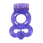 Фиолетовое эрекционное кольцо Rings Treadle с подхватом - Lola Games - в Новокуйбышевске купить с доставкой