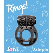 Черное эрекционное кольцо с вибрацией Rings Axle-pin - Lola Games - в Новокуйбышевске купить с доставкой