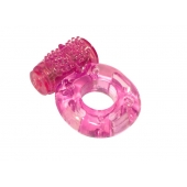 Розовое эрекционное кольцо с вибрацией Rings Axle-pin - Lola Games - в Новокуйбышевске купить с доставкой