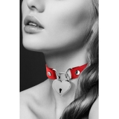 Красный чокер с замком в форме сердца - Bijoux Pour Toi - купить с доставкой в Новокуйбышевске