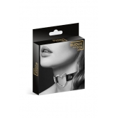 Чёрный чокер с кольцом в форме сердца - Bijoux Pour Toi - купить с доставкой в Новокуйбышевске