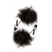 Зажимы для сосков с пухом FEATHERED NIPPLE CLAMPS - Blush Novelties - купить с доставкой в Новокуйбышевске