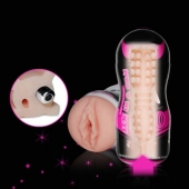 Мастурбатор-вагина Sex In A Can Vibra Vagina Tunnel - Lovetoy - в Новокуйбышевске купить с доставкой