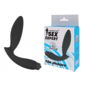 Чёрный вибростимулятор простаты Sex Expert Vibe Pleasure - Sex Expert - в Новокуйбышевске купить с доставкой