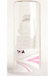 Гелевая прозрачная насадка с 2 отростками - 13 см. - Toyfa Basic - в Новокуйбышевске купить с доставкой