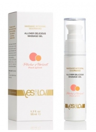 Универсальный массажный гель-смазка Allover Delicious Massage Gel с ароматом персика и аброкоса - 50 мл. - YESforLOV - купить с доставкой в Новокуйбышевске