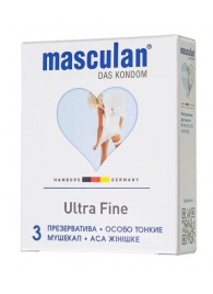 Ультратонкие презервативы Masculan Ultra Fine с обильной смазкой - 3 шт. - Masculan - купить с доставкой в Новокуйбышевске