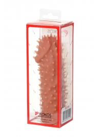 Телесная насадка на фаллос с имитацией шипов KOKOS Extreme Sleeve 07 - 14,7 см. - KOKOS - в Новокуйбышевске купить с доставкой