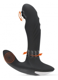 Черный вибромассажер простаты с функцией римминга Plug with Perineum Stimulator - 16,6 см. - Orion - в Новокуйбышевске купить с доставкой