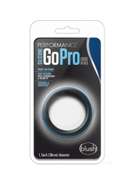 Черно-синее эрекционное кольцо Silicone Go Pro Cock Ring - Blush Novelties - в Новокуйбышевске купить с доставкой