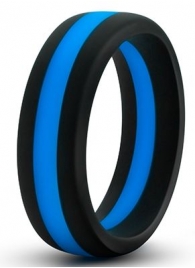 Черно-синее эрекционное кольцо Silicone Go Pro Cock Ring - Blush Novelties - в Новокуйбышевске купить с доставкой