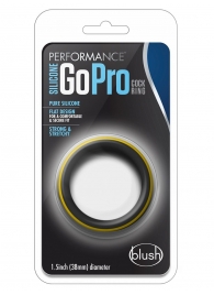 Черно-желтое силиконовое эрекционное кольцо Silicone Go Pro Cock Ring - Blush Novelties - в Новокуйбышевске купить с доставкой