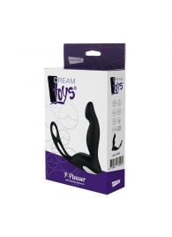 Черный вибромассажер простаты P-PLEASER W ERECTION ENHANCE - Dream Toys - в Новокуйбышевске купить с доставкой