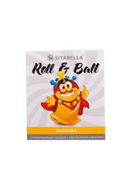 Стимулирующий презерватив-насадка Roll   Ball Banana - Sitabella - купить с доставкой в Новокуйбышевске