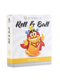 Стимулирующий презерватив-насадка Roll   Ball Banana - Sitabella - купить с доставкой в Новокуйбышевске