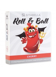 Стимулирующий презерватив-насадка Roll   Ball Cherry - Sitabella - купить с доставкой в Новокуйбышевске