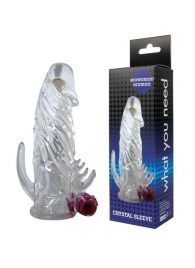 Закрытая прозрачная вибронасадка на пенис Crystal Sleeve Vibe - Erowoman-Eroman - в Новокуйбышевске купить с доставкой