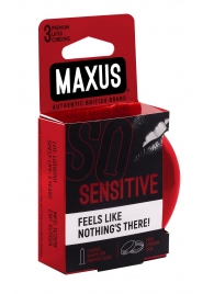Ультратонкие презервативы в железном кейсе MAXUS Sensitive - 3 шт. - Maxus - купить с доставкой в Новокуйбышевске