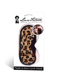 Леопардовая маска на глаза Peek-a-Boo - Lux Fetish - купить с доставкой в Новокуйбышевске