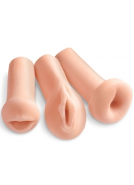Комплект из 3 мастурбаторов All 3 Holes: вагина, анус, ротик - Pipedream - в Новокуйбышевске купить с доставкой
