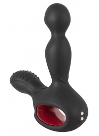 Черный вибромассажер простаты с нагревом и ротацией Prostate Plug - 14,5 см. - Orion - в Новокуйбышевске купить с доставкой
