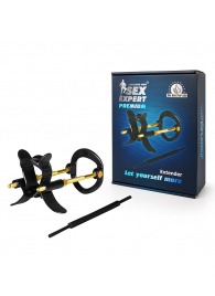 Черно-золотистый экстендер для пениса Sex Expert - Sex Expert - в Новокуйбышевске купить с доставкой