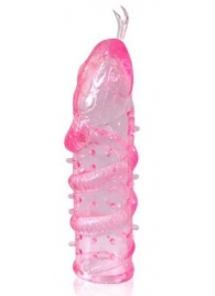 Закрытая рельефная насадка Crystal sleeve snakes в виде змеи с усиками - 14 см. - Erowoman-Eroman - в Новокуйбышевске купить с доставкой