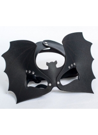 Черная кожаная маска на глаза  Летучая мышь - Sitabella - купить с доставкой в Новокуйбышевске
