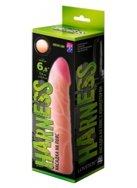 Фаллическая насадка на трусики харнесс - 17,5 см. - LOVETOY (А-Полимер) - купить с доставкой в Новокуйбышевске