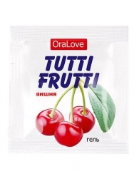 Пробник гель-смазки Tutti-frutti с вишнёвым вкусом - 4 гр. - Биоритм - купить с доставкой в Новокуйбышевске