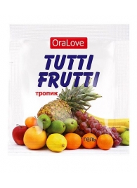 Пробник гель-смазки Tutti-frutti со вкусом тропических фруктов - 4 гр. - Биоритм - купить с доставкой в Новокуйбышевске