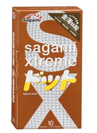 Презервативы Sagami Xtreme FEEL UP с точечной текстурой и линиями прилегания - 10 шт. - Sagami - купить с доставкой в Новокуйбышевске
