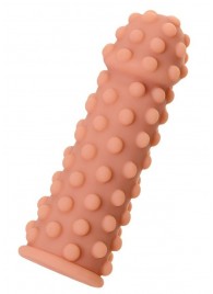 Телесная реалистичная насадка KOKOS Extreme Sleeve 02 с дополнительной стимуляцией - 12,7 см. - KOKOS - в Новокуйбышевске купить с доставкой