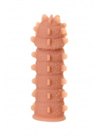 Телесная реалистичная насадка KOKOS Extreme Sleeve 04 с дополнительной стимуляцией - 12,7 см. - KOKOS - в Новокуйбышевске купить с доставкой