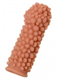 Телесная реалистичная насадка KOKOS Extreme Sleeve 08 с дополнительной стимуляцией - 12,7 см. - KOKOS - в Новокуйбышевске купить с доставкой