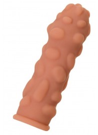 Телесная реалистичная насадка KOKOS Extreme Sleeve 11 с дополнительной стимуляцией - 12,7 см. - KOKOS - в Новокуйбышевске купить с доставкой