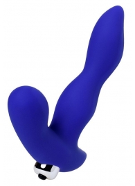 Синий силиконовый вибростимулятор простаты Stroman - 14,5 см. - ToyFa - в Новокуйбышевске купить с доставкой