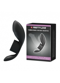 Черное кольцо на пенис с вибрацией Vibration Penis Sleeve - Baile - в Новокуйбышевске купить с доставкой