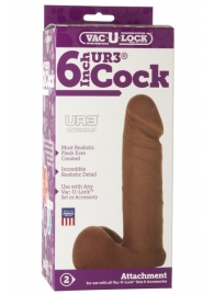 Насадка-мулат для трусиков Vac-U-Lock 6  ULTRASKYN Cock - 17,3 см. - Doc Johnson - купить с доставкой в Новокуйбышевске