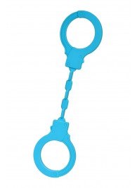 Голубые силиконовые наручники A-Toys без ключа - A-toys - купить с доставкой в Новокуйбышевске