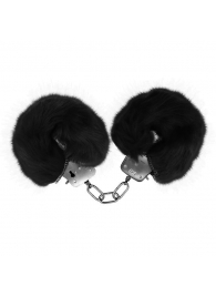 Черные меховые наручники Love с ключиками - Baile - купить с доставкой в Новокуйбышевске