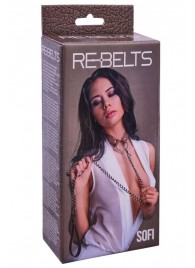 Коричневый поводок и чокер с кольцом Sofi - Rebelts - купить с доставкой в Новокуйбышевске