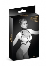Черная упряжь на грудь Julia - Bijoux Pour Toi - купить с доставкой в Новокуйбышевске