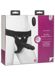 Черный полый вибрострапон Body Extensions BE Aroused - 17,78 см. - Doc Johnson - купить с доставкой в Новокуйбышевске