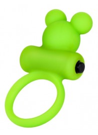 Зеленое виброкольцо на пенис A-Toys - A-toys - в Новокуйбышевске купить с доставкой