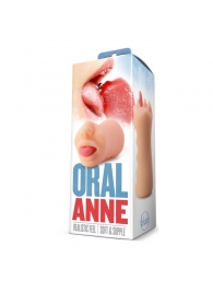 Телесный мастурбатор-ротик с язычком Oral Anne - Blush Novelties - в Новокуйбышевске купить с доставкой