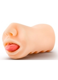 Телесный мастурбатор-ротик с язычком Oral Anne - Blush Novelties - в Новокуйбышевске купить с доставкой